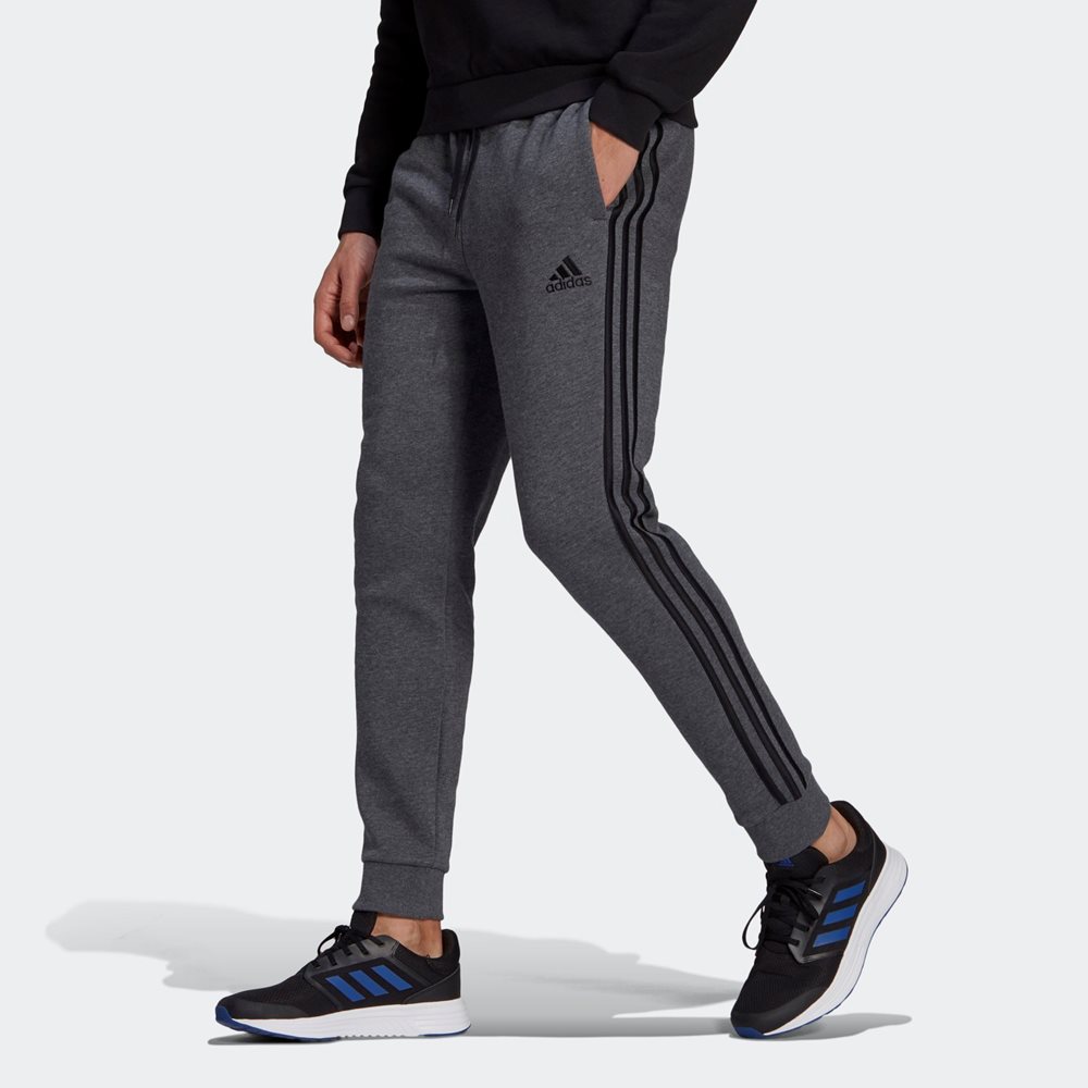adidas Ανδρικό Παντελόνι Φόρμας Essentials Fleece Tapered Cuff 3-Stripes
